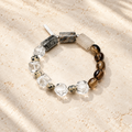 Clear Edge crystal and smoky quartz bracelet studio view