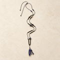 Blue Ember lapis lazuli multi-stone cord necklace studio view